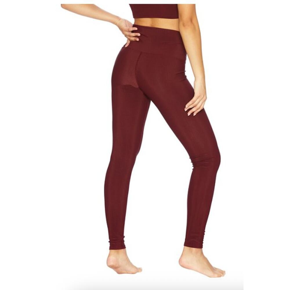 Beach Riot Ribbed Oxblood Legging & Sports Bra Set XS Activewear - Picture 3 of 13